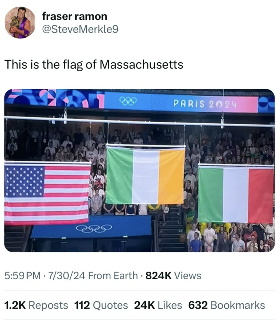 flag of the united states - fraser ramon This is the flag of Massachusetts 2801 Paris 2024 73024 From Earth Views Reposts 112 Quotes 24K 632 Bookmarks